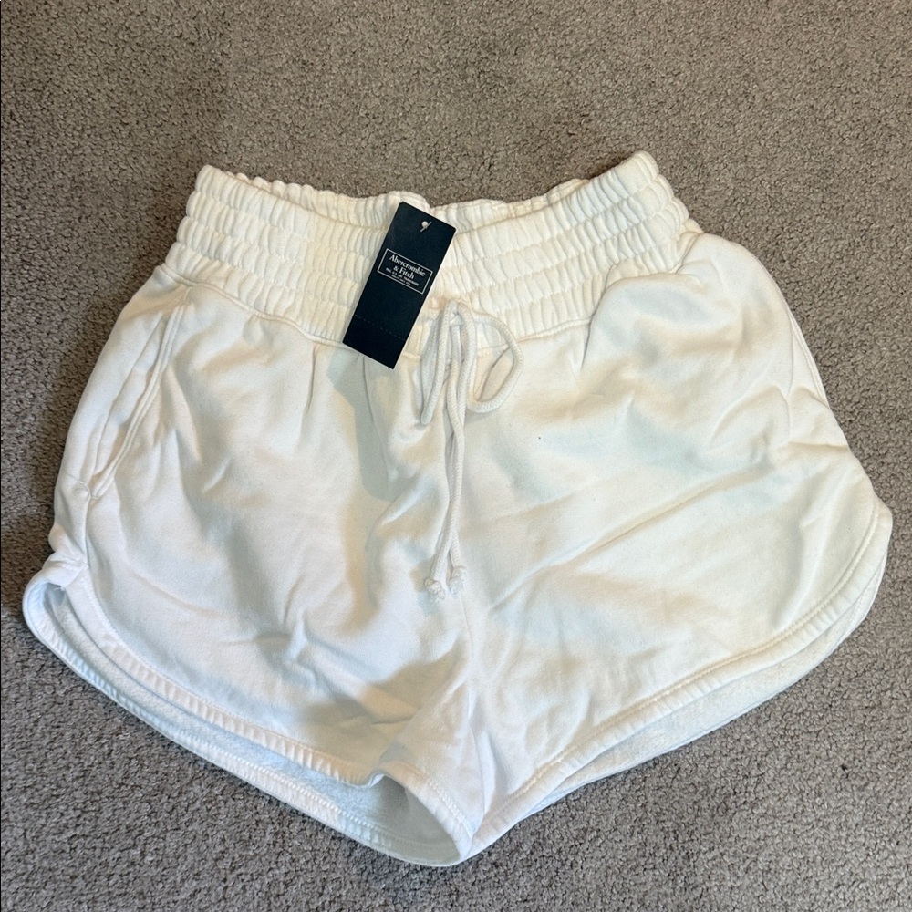 Abercrombie & Fitch White Athletic Shorts